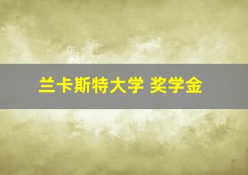 兰卡斯特大学 奖学金